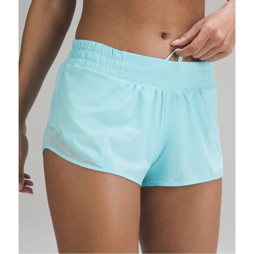 Lululemon running shorts light blue